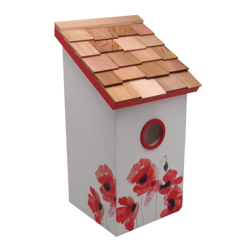 Saltbox Poppy Birdhouse